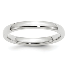 Platinum 3mm Comfort-Fit Wedding Band Size 13