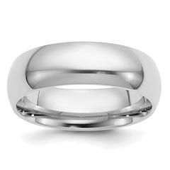 Platinum 6mm Comfort-Fit Wedding Band Size 13
