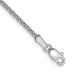 14K White Gold 10 inch 1.7mm Spiga with Lobster Clasp Chain Anklet