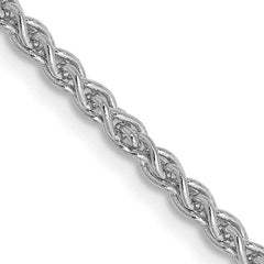 14K White Gold 30 inch 2.1mm Spiga with Lobster Clasp Chain