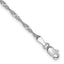 14K White Gold 10 inch 1.7mm Singapore with Lobster Clasp Anklet