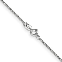 14K White Gold 26 inch 1.05mm Diamond-cut Spiga with Spring Ring Clasp Chain