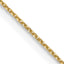 14K .6mm Diamond-Cut Round Open Link Cable with Spring Ring Clasp Chain