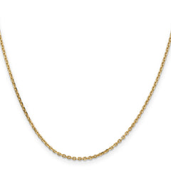 14K 30 inch 1.65mm Solid Diamond-cut Cable with Lobster Clasp Chain