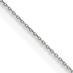 14K White Gold 13 inch .75mm Cable with Spring Ring Clasp Pendant Chain
