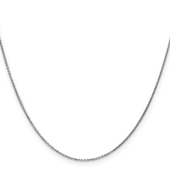 14K White Gold 30 inch .95mm Diamond-cut Cable with Lobster Clasp Chain