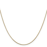 14K 30 inch .85mm Diamond-cut Spiga with Lobster Clasp Chain