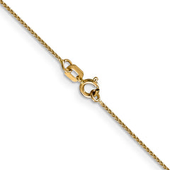 14K 24 inch .85mm Diamond-cut Spiga with Spring Ring Clasp Chain
