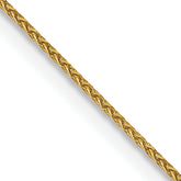 14K 24 inch .85mm Diamond-cut Spiga with Spring Ring Clasp Chain