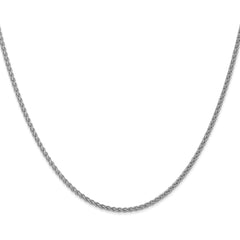 14K White Gold 30 inch 1.05mm Spiga with Spring Ring Clasp Chain
