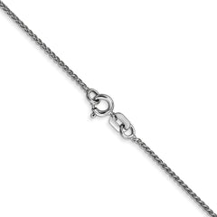 14K White Gold 30 inch 1.05mm Spiga with Spring Ring Clasp Chain