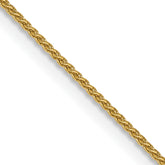14K 30 inch .85mm Spiga with Spring Ring Clasp Chain