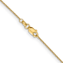 14K 24 inch .9mm Cable with Lobster Clasp Chain