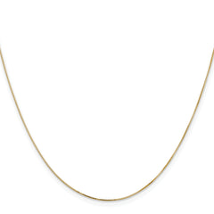 14K 26 inch .5mm Box with Lobster Clasp Chain