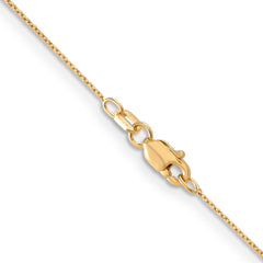 14K 24 inch .65mm Diamond-cut Round Open Link Cable with Lobster Clasp Chain