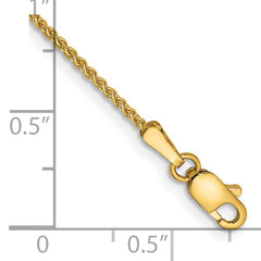 14K 9 inch 1.25mm Spiga with Lobster Clasp Anklet