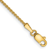 14K 9 inch 1.25mm Spiga with Lobster Clasp Anklet