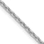 14K White Gold Solid Cable Chain Necklace 2mm