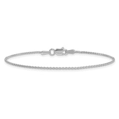 14K White Gold 10 inch 1.2mm Parisian Wheat with Lobster Clasp Anklet
