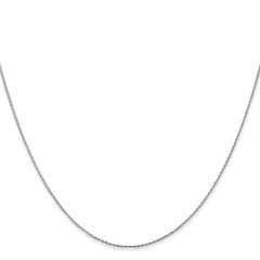 14K White Gold 30 inch .8mm Diamond-cut Parisian Wheat with Lobster Clasp Chain