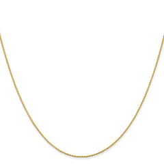 14K 30 inch .8mm Diamond-cut Parisian Wheat with Lobster Clasp Chain