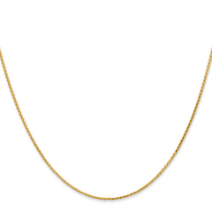 14K 30 inch 1mm Diamond-cut Parisian Wheat with Lobster Clasp Chain