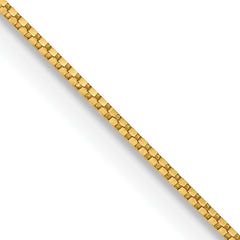 14K 30 inch .7mm Box with Spring Ring Clasp Chain