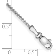 14K White Gold 10 inch 1.25mm Spiga with Lobster Clasp Anklet