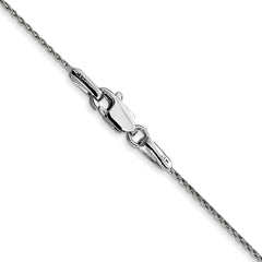 14K White Gold 24 inch .7mm Round Parisian Wheat with Lobster Clasp Chain