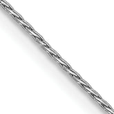 14K White Gold 24 inch .7mm Round Parisian Wheat with Lobster Clasp Chain