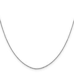 14K White Gold 30 inch .9mm Diamond-cut Round Open Link Cable with Lobster Clasp Chain