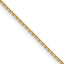 14K Yellow Gold Solid Diamond-Cut Cable Chain Necklace 1.2mm