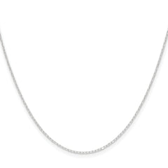 14k White Gold .8mm D/C Forzantine Cable Chain