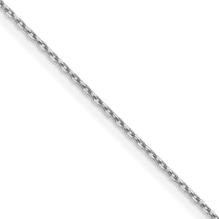 14k White Gold .8mm D/C Forzantine Cable Chain