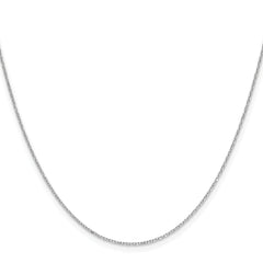 14k White Gold 1.0mm D/C Forzantine Cable Chain