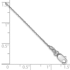 14k White Gold 1.0mm D/C Forzantine Cable Chain Anklet