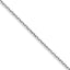 14K White Gold Solid Diamond-Cut Forzantine Chain Necklace 1mm
