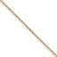 14K Yellow Gold Solid Diamond-Cut Forzantine Chain Necklace 1mm