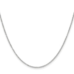 14k White Gold 1.4mm D/C Forzantine Cable Chain