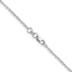 14k White Gold 1.4mm D/C Forzantine Cable Chain