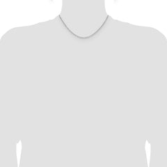 14k White Gold 1.4mm D/C Forzantine Cable Chain