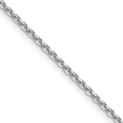 14k White Gold 1.4mm D/C Forzantine Cable Chain
