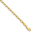 14K Yellow Gold Solid Paperclip Chain Necklace 3mm