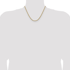 14k 3.25mm D/C French Link Chain