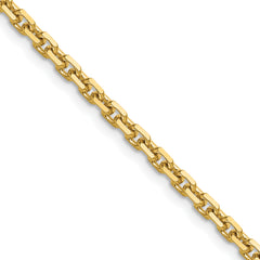 14k 3.25mm D/C French Link Chain