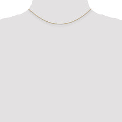 14K 14 inch .8mm Diamond-cut Cable with Lobster Clasp Chain