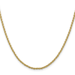 14k 30 inch 2.25mm Parisian Wheat with Lobster Clasp Chain