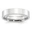 Platinum 5mm Polished Flat Wedding Band