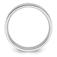 Platinum 6mm Polished Flat Wedding Band Size 12