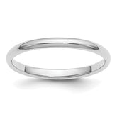 Platinum 2mm Half Round Wedding Band